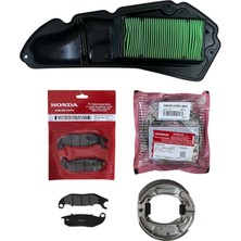 MOTORKİT MK Honda Pcx Orjinal Ön Balata + Arka Balata + Hava Filtresi Bakım Seti Honda Pcx 2021/2022/2023/2024 - Motorkit Mk