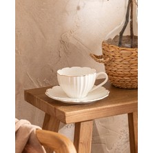 LC Waikiki Lcw Home Beyaz Porselen Tek Kişilik  Kahve Fincan Takımı 220 ml