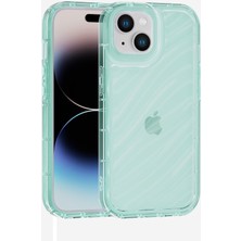 Vissona iPhone 14 Uyumlu Telefon Kılıfı Kamera Çıkıntılı Kabartmalı Parlak Desenli Darbe Emici Silikon Kılıf