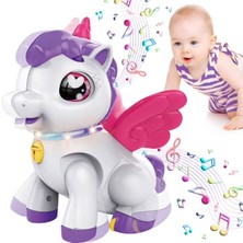 Craftivio Eğitici Müzikli Işıklı Hareketli Unicorn Emekleme Arkadaşım - Bebek Yürüyüş ve Emekleme Oyuncağı