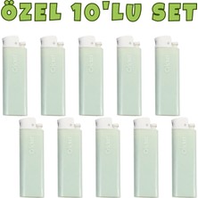 Cricket Cep Boy Taşlı Çakmak – 10'lu Mum Alev Su Yeşili Renk