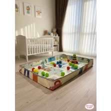 Joyfol Journey Katlanabilen Oyun Halısı ve Matı, 2 Si 1 Arada Ister (Düz), Ister (Çit Kenar Katlanır) Özellikli. 120*180-0,7MM