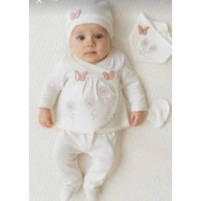 Baby Zuhu Kelebek Desenli 10’lu Yenidoğan Hastane Çıkışı Seti Pamuklu