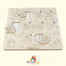 Mindy Kidsy Ahşap Sayı Eşleştirme Yapbozu | Montessori Eğitici Puzzle