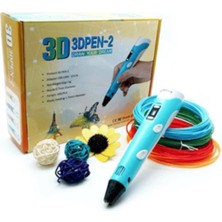 Voltaj 3D Kalem 3D Pen Baskı Kalemi Yazıcı Printer 3 Renk Filament Adaptör Hediye