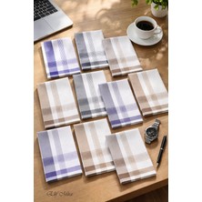Hepsine Rakip 12 Li Erkek Cep Yaka Mendil Seti 40X40 cm Pamuklu Mirfatih