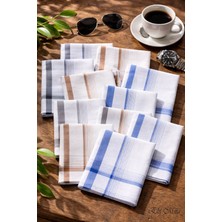Hepsine Rakip 12 Li Erkek Cep Yaka Mendil Seti 40X40 cm Pamuklu Mirfatih