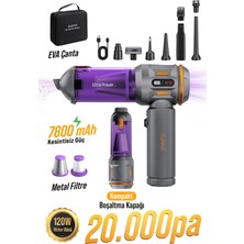 Auhma Ahv-24 Lımıted Edıtıon – 20.000PA Brushless Kablosuz Araç Içi Basınçlı Üfleme & Çekme Süpürgesi | 126.800 Rpm, 7800MAH, Hepa Filtre, 3 Mod, Pro Üfleme–şişirme Fonksiyonu