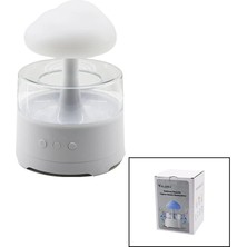 Go İthalat Yağmur Bulutu - Bt Spekaer Hoparlör 300ML USB Şarjlı - Renkli Ledli Işık - Kumandalı Hava Nemlendirici Buhar Makine - Koku Giderici (5468)