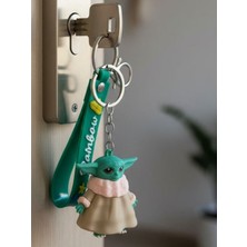 Baby Yoda Anahtarlık – Büyük Lüks Boy Yoda Anahtarlık Star Wars Figürü, Yumuşak Silikon Malzeme