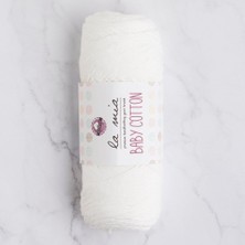 Pazarcan La Mia Baby Cotton Beyaz El Örgü Ipi - L001 - 33628