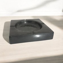 Ecay Mermer Ürünleri Black Mermer Küllük Kare Siyah
