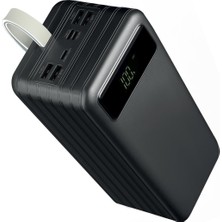 Ayt Powerway TX80 80.000MAH Kablolu Dijital Göstergeli Gerçek Fener Işıklı Kamp Siyah Powerbank