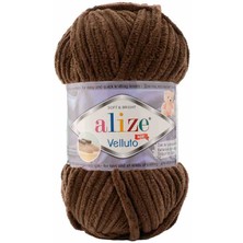 Alize Velluto (5 Adet) 493 Koyu Kahverengi El Örgü Ipliği
