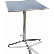 Merdem Endüstriyel Krom Bistro Bar Masası