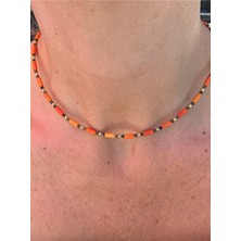 CAPO By Aytaç Yamaç Afrika Turkuaz ve Doğal Mercan Taşlı Kolye