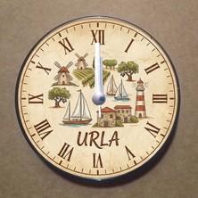 Bsb Urla Temalı Magnet Saat Buzdolabı Süsü Duvar Saati 10,5cm MS2048