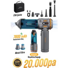 Auhma Ahv-24 Lımıted Edıtıon Mavi – 20.000PA Brushless Kablosuz Araç Içi Basınçlı Üfleme & Çekme Süpürgesi | 126.800 Rpm, 7800MAH, Hepa Filtre, 3 Mod, Pro Üfleme–şişirme Fonksiyonu
