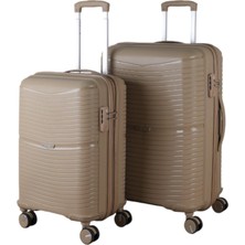 MÇS V379 Pp Y.üretim Pp Valiz 55 cm + 65 cm Siyah Set