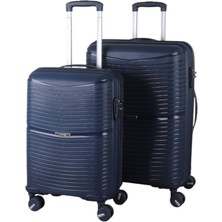 MÇS V379 Pp Y.üretim Pp Valiz 55 cm + 65 cm Siyah Set