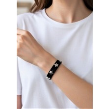 Cemy Yıldız Deri Bileklik New