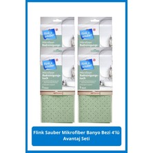 Flink & Sauber Mikrofiber Banyo Bezi 4'lü Avantaj Seti