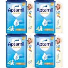 Nutrıcıa Aptamil Pronutra 800GR Devam Sütü No:4 (1-2 Yaş) + Islak Mendil Hediye (4 Lü Set)