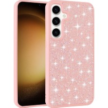 StilStoreTr Galaxy A55 Kılıf Parlak Taşlı Tasarım Stsr Pırlanta Kapak - Pembe