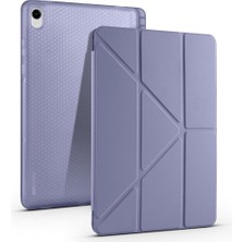 AktarMobile Galaxy Tab S11 2025 11" Uyumlu Kılıf Kalem Bölmeli Tri Folding Standlı Arkası Silikon Kapak