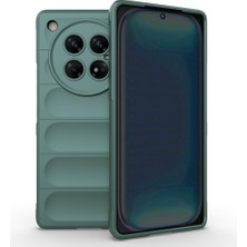 StilStoreTr Infinix Zero 40 5g Kılıf Esnek Tpu Oyuklu Arka Yüzey Tasarımlı Stsr Etnik Silikon Kapak - Koyu Yeşil