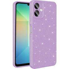 StilStoreTr Galaxy A07 Kılıf Kamera Korumalı Simli Lüks Zore Koton Kapak - Lila