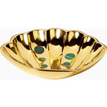 Jonathan Adler Clam Shell Malakit Taşlı El Işçiliği Dekoratif Tepsi