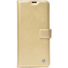 StilStoreTr Vivo V21 Kılıf Stsr Kar Deluxe Kapaklı Kılıf-Gold