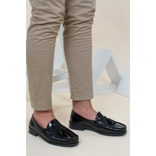 Dayfi Siyah Rugan Corcik Erkek Ayakkabı  Siyah