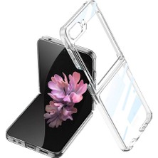 StilStoreTr Galaxy Z Flip 6 Kılıf Stsr Full Camlı Kıpta Kapak-Şeffaf
