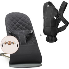 Babybjörn 2'li Set Black&white Oyuncaklı Bliss Ana Kucağı & Kanguru Mini Woven Black
