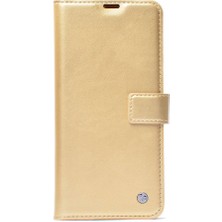 StilStoreTr Oppo A38 Kılıf Stsr Kar Deluxe Kapaklı Kılıf-Gold