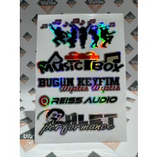 Hologram Kart Araba Arka Cam Yazıları 1 Adet Hologramlı Yeni Model