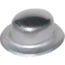 Ett Gümüş Renk Hologramlı Plastik Yuvarlak Melon 27X24 cm Dinç Store - 004982