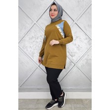 Pys Giyim Kadın Düğme Detaylı Kombinli Tesettür Tunik