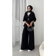 Moda Paketi Modal Kumaş Kemerli 2li Takım