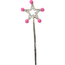 Ett Pembe Ponponlu Yıldız Peri Asası 1 Adet Dinç Store - 004982