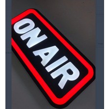 Leon Işık 'On Air' Işıklı Özel Tabela - LED ile Neon Görünümlü Tabela (25 x 12 cm)