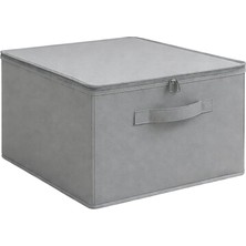 Luxway Home Gri 2'li Set Çok Amaçlı Baza ve Dolap Içi Düzenleyici Kutu Hurç 35X42X23 cm