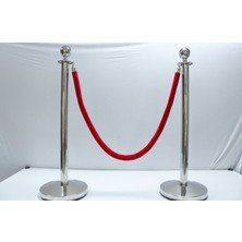 Protokol Bariyer Gümüş / Silver / Gri 2 Duba 1 Halat Set Protokol Bariyeri - Halatlı Bariyer - Pirinç Bariyer