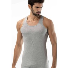 ModaSize 3 Adet Tutku Ribana Spor Erkek Gri Atlet 0118