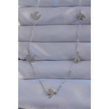 Inure Jewelry 316L Çelik Gümüş Renk Kuş Model Kolye