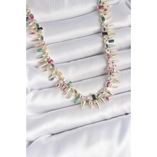 Inure Jewelry Pirinç Gold Renk Zirkon Taşlı Diken Model Vıp Seri Kadın Kolye