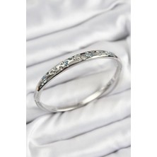 Inure Jewelry Pirinç Zirkon Taşlı Kelebek Model Gümüş Renk Kadın Kelepçe