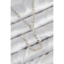 Inure Jewelry Pirinç Zirkon Taşlı Gold Renk Kadın Y Kolye